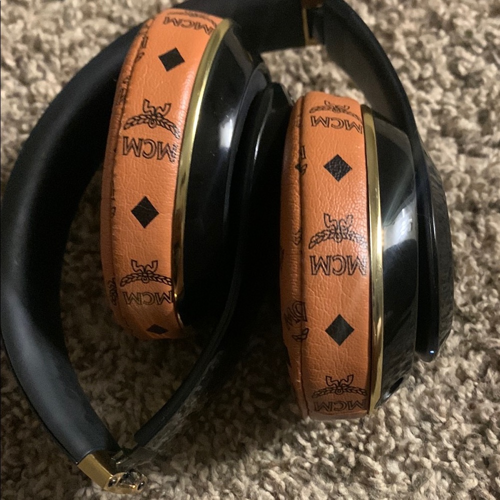 MCM Stylish Black and Brown Over-Ear Headphones